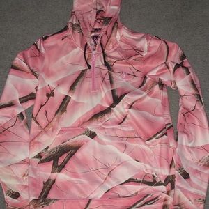 Pink Camouflage quarter zip